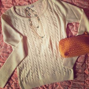 Uniqlo Cashmere Blend Cable Knit Sweater